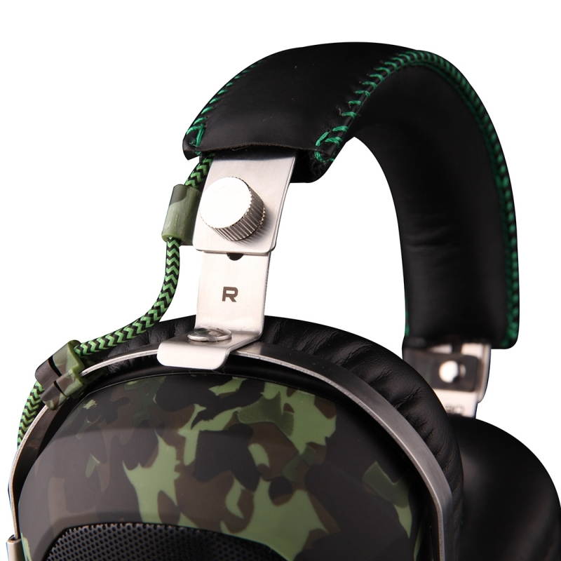A90 USB Gaming Headset 7.1 Channel Wired Headphone with Wire Control + Mic + Color Changing Breathing Light for PC, Laptop (Black+Army Green)