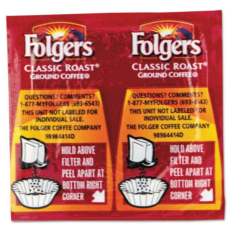 Folgers Coffee Classic Roast Regular 9/10oz Vacket Pack 42/Carton 06930