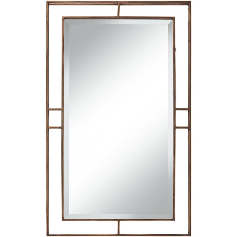 Uttermost Clancy Antique Gold 24" x 40" Openwork Deep Wall Mirror