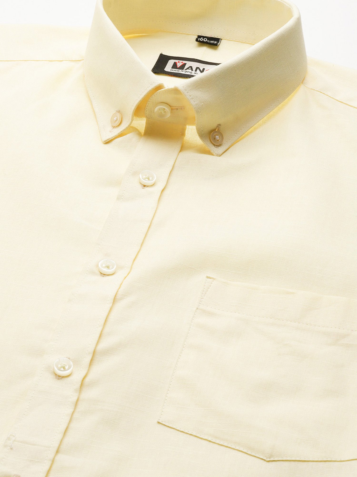 ManQ Yellow Regular Fit Shirt