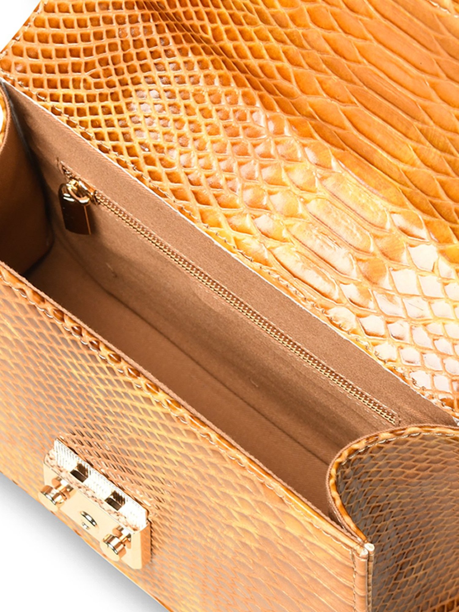 PELLE LUXUR Light Brown & Dark Brown Animal Effect Small Cross Body Bag