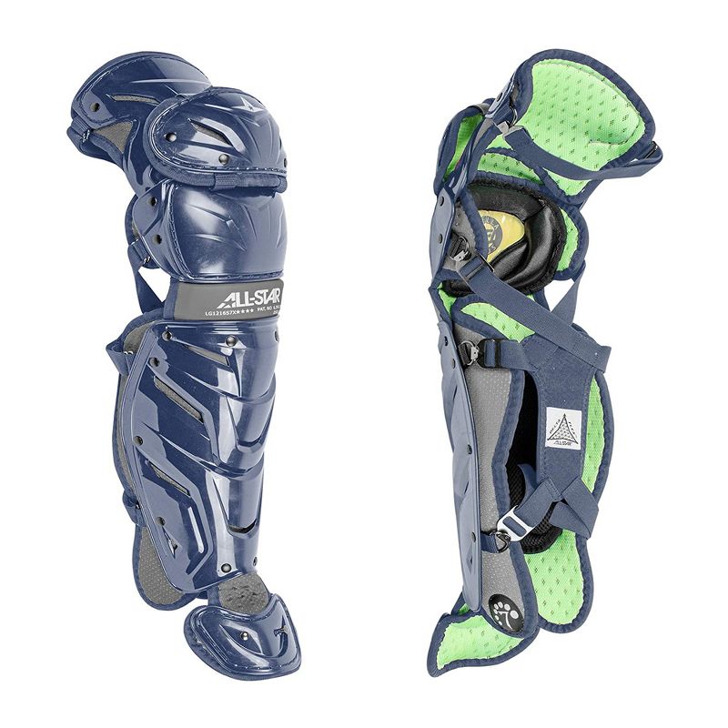 All-Star Sports S7 Axis Ages 12 to 16 Protective Baseball Catchers Gear Set with Mask Helmet, Chest Protector, and Leg Guards, Navy