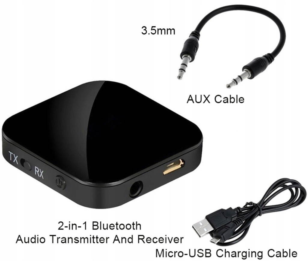 BTI-020V Mini Bluetooth Adapter 2 in 1 Audio Transmitter and Receiver 250mAH 12 hours working time
