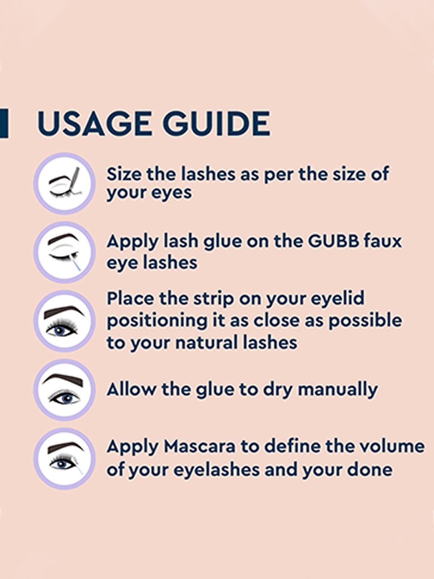 GUBB Faux Eyelashes, False Eyelash Set for Eye Makeup - Classic