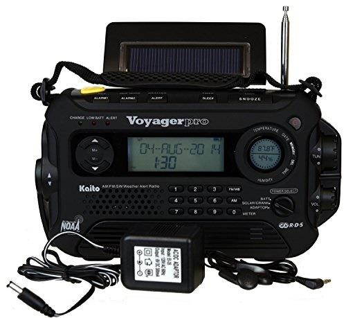 kaito voyager pro ka600 digital solar dynamo,wind up,dynamo cranking am/fm/lw/sw & noaa weather emergency radio with flashlight, reading lamp alert,smart phone charger & rds and realtime alert, with