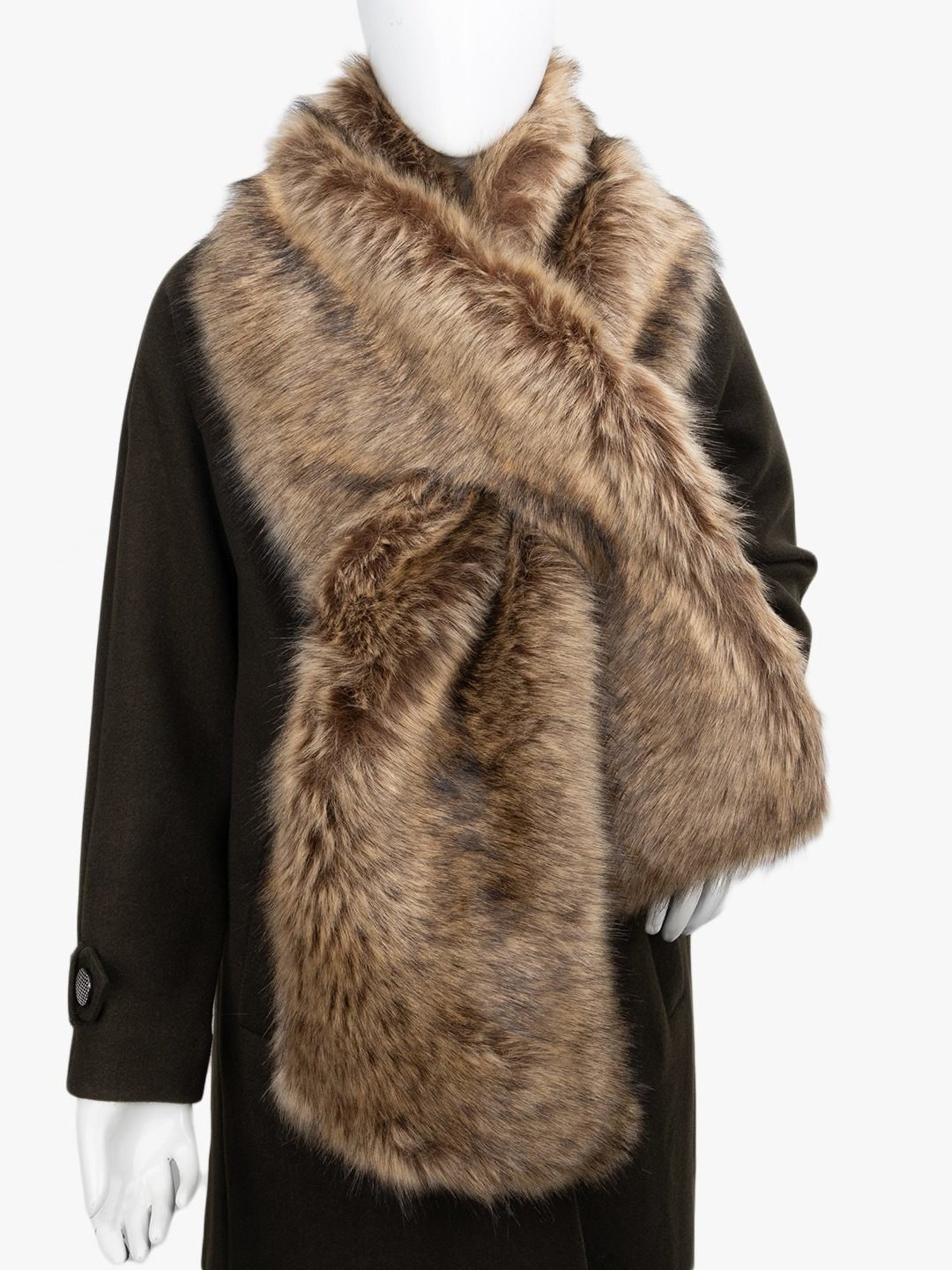 Kazo Brown Fur Scarf