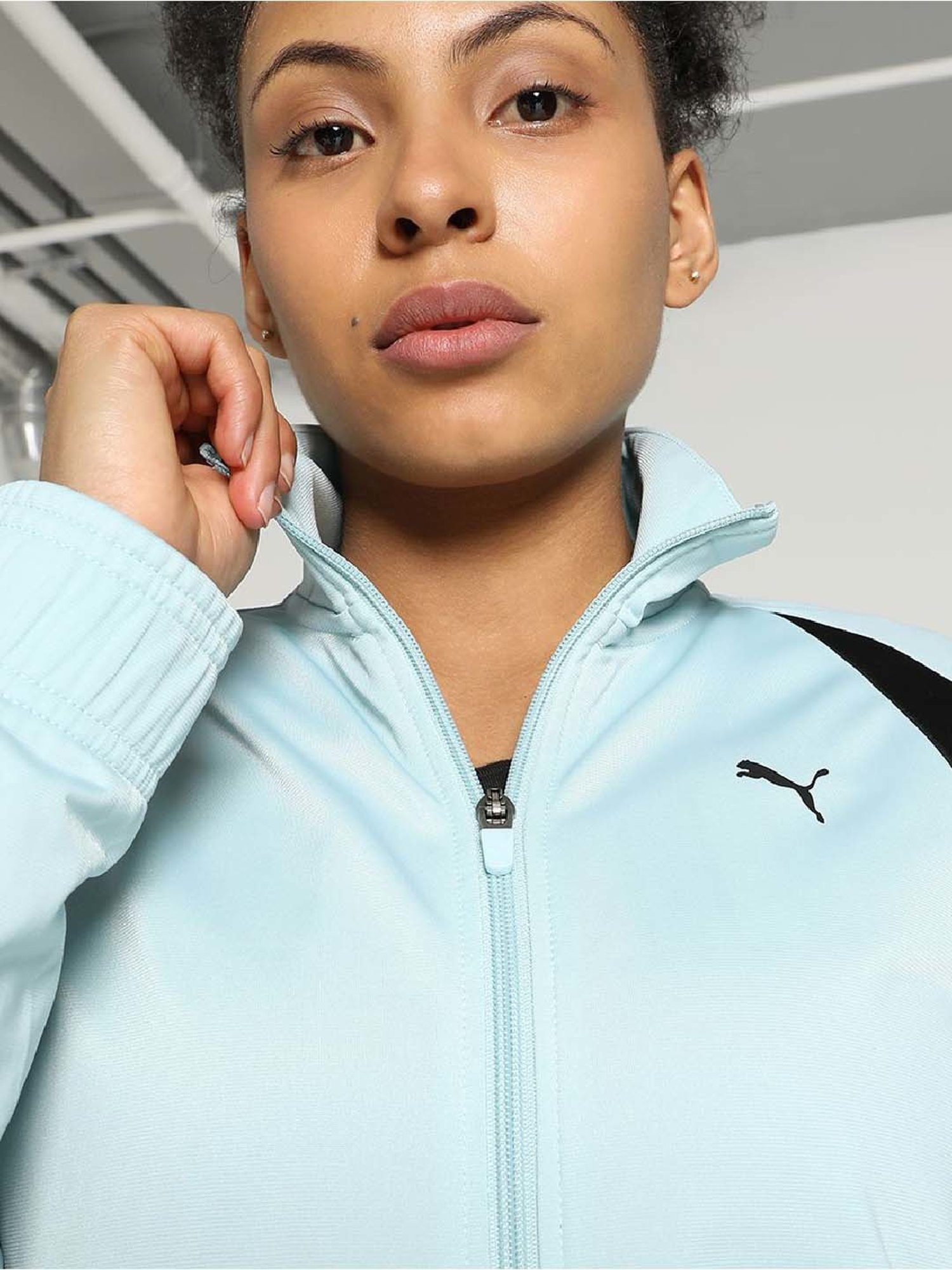 Puma Blue & Black Logo Print Tracksuit