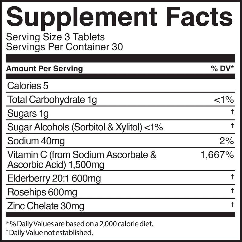 KOS Immunity Punch Chewable Tablets - Sour Berry Blast - 90ct