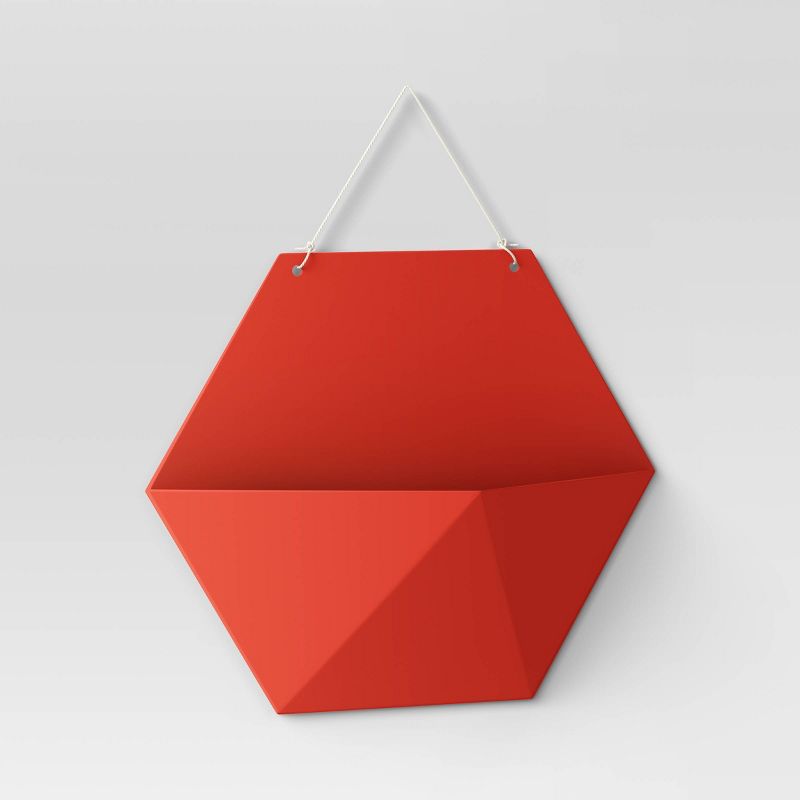 Hexagon Wall Pocket Shelf Red - Room Essentials™