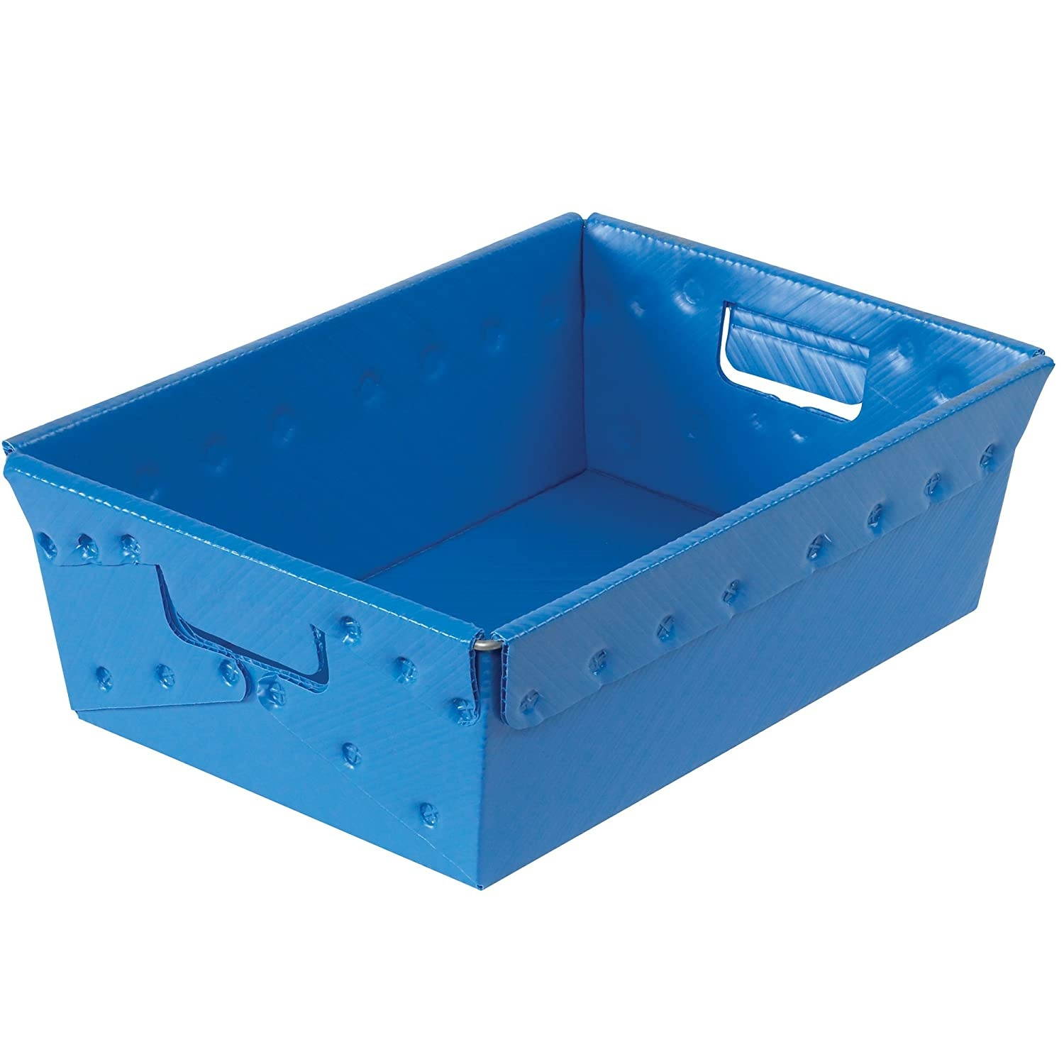 Boxes Fast BFBINS181 Space Age Totes, 18" x 13" x 6", Blue (Pack of 6)