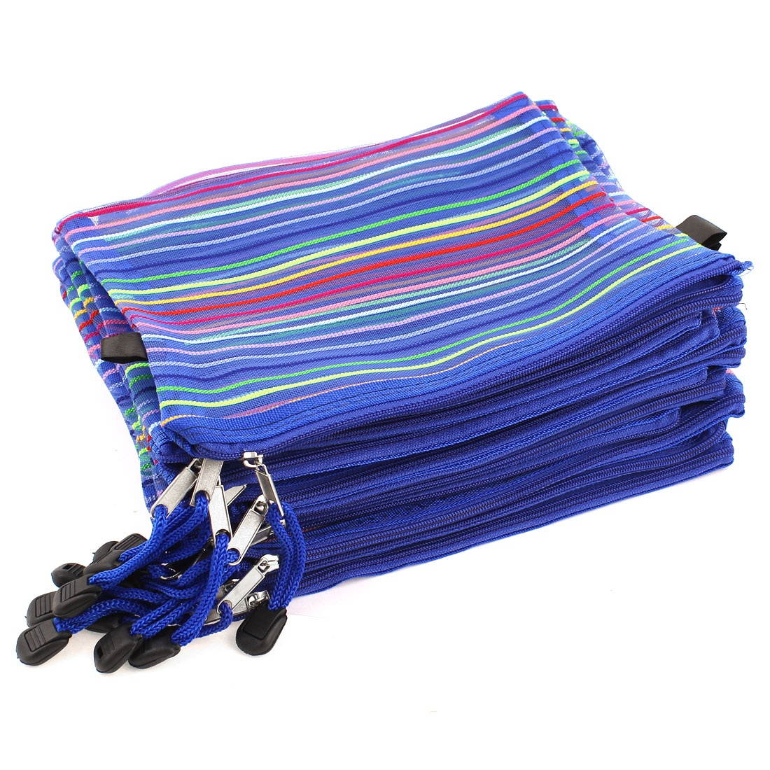 Global Bargains 12 PCS 22x18cm A5 Plastic Zipped Envelope Folder Storage File Bag Pouch Colorful