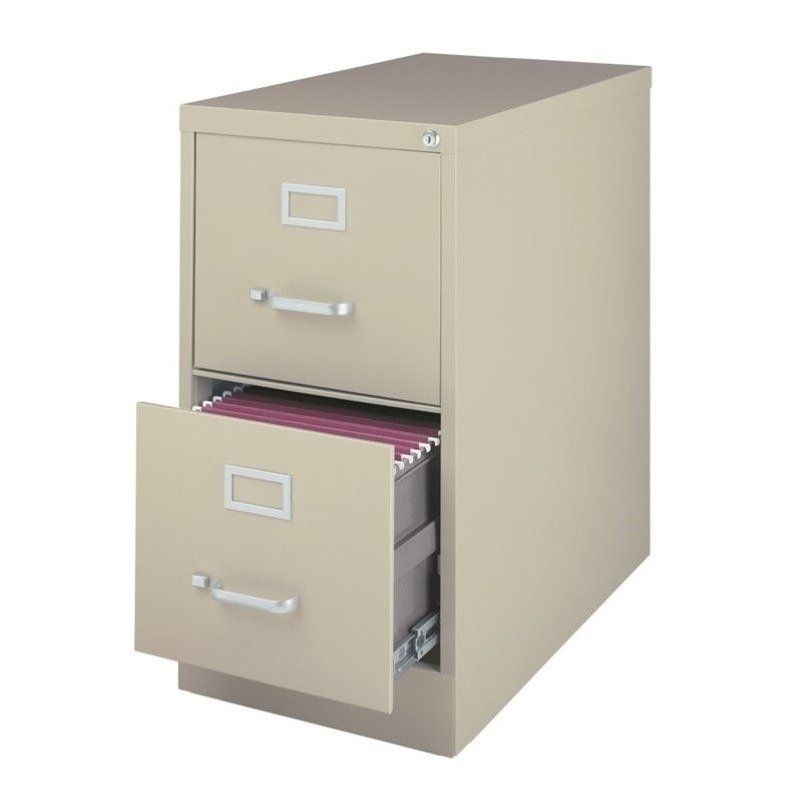 Steel Value Pack (Set of 2) 2 Drawer Vertical Letter File Cabinet in Putty-Hirsh Industries LLC