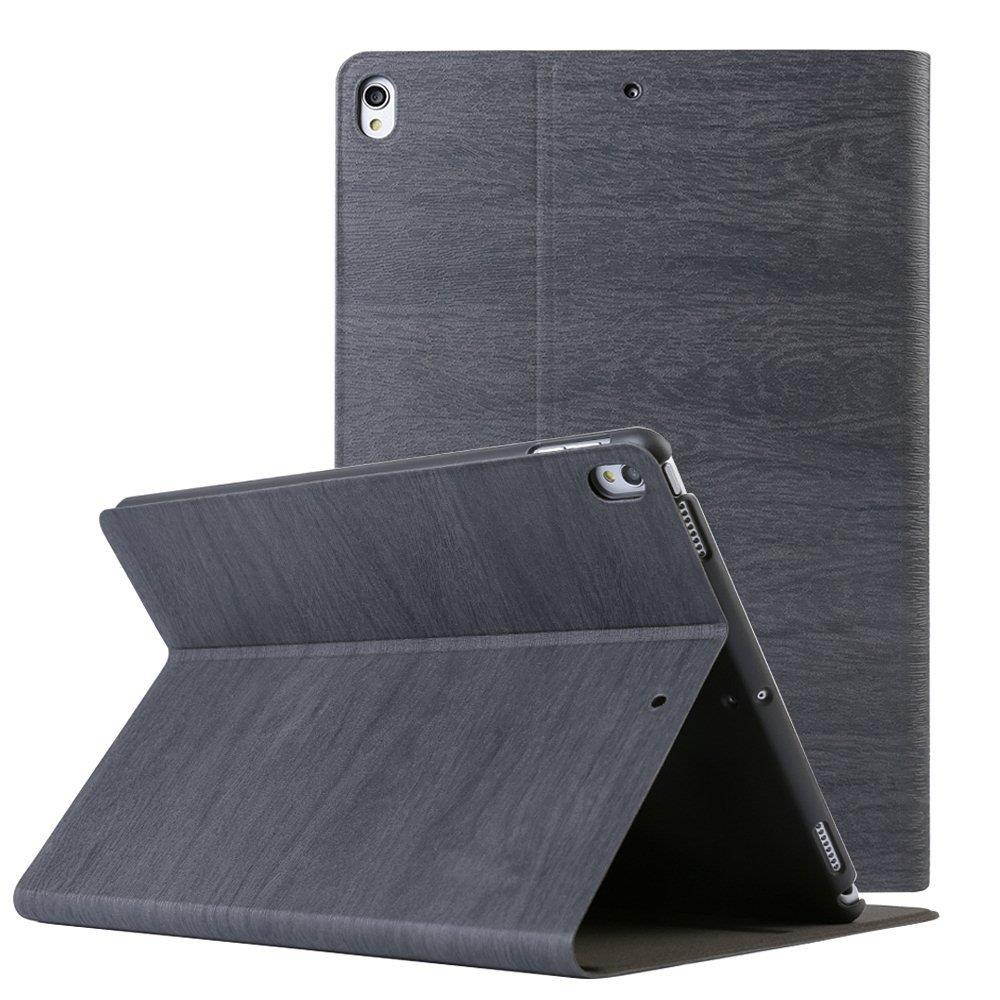 SumacLife Vintage Grain Protective Portfolio Case for Apple iPad Pro 10.5 Models (Exact Classic Black - DF_IPPLEA361
