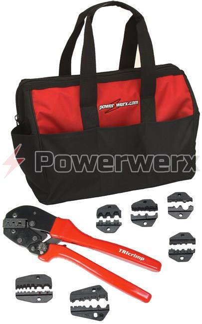 Powerwerx CRIMPBAG Powerpole Crimping Tool and Accessory Die Sets w Nylon Bag