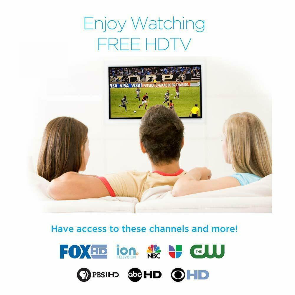 200 Mile 1080P 4K HDTV Outdoor TV Antenna Motorized Amplified 36dB 360&deg; Rotation