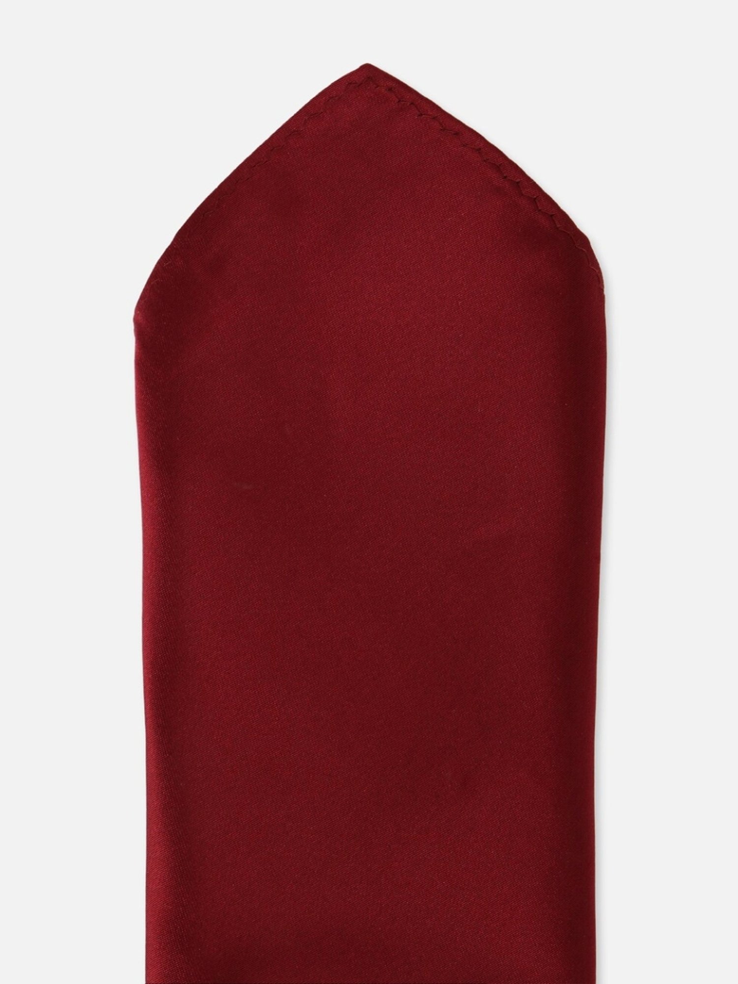 Van Heusen Maroon Solid Pocket Square