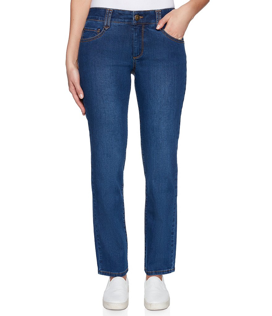Ruby Rd. Soft Stretch Denim Straight Leg Ankle Jeans