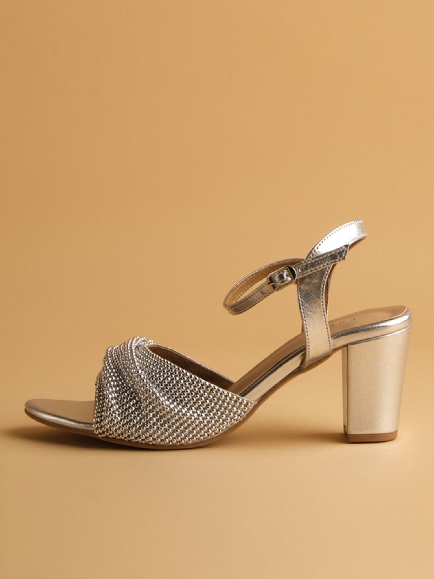 Eridani Women's Quincy Silver Ankle Strap Sandals