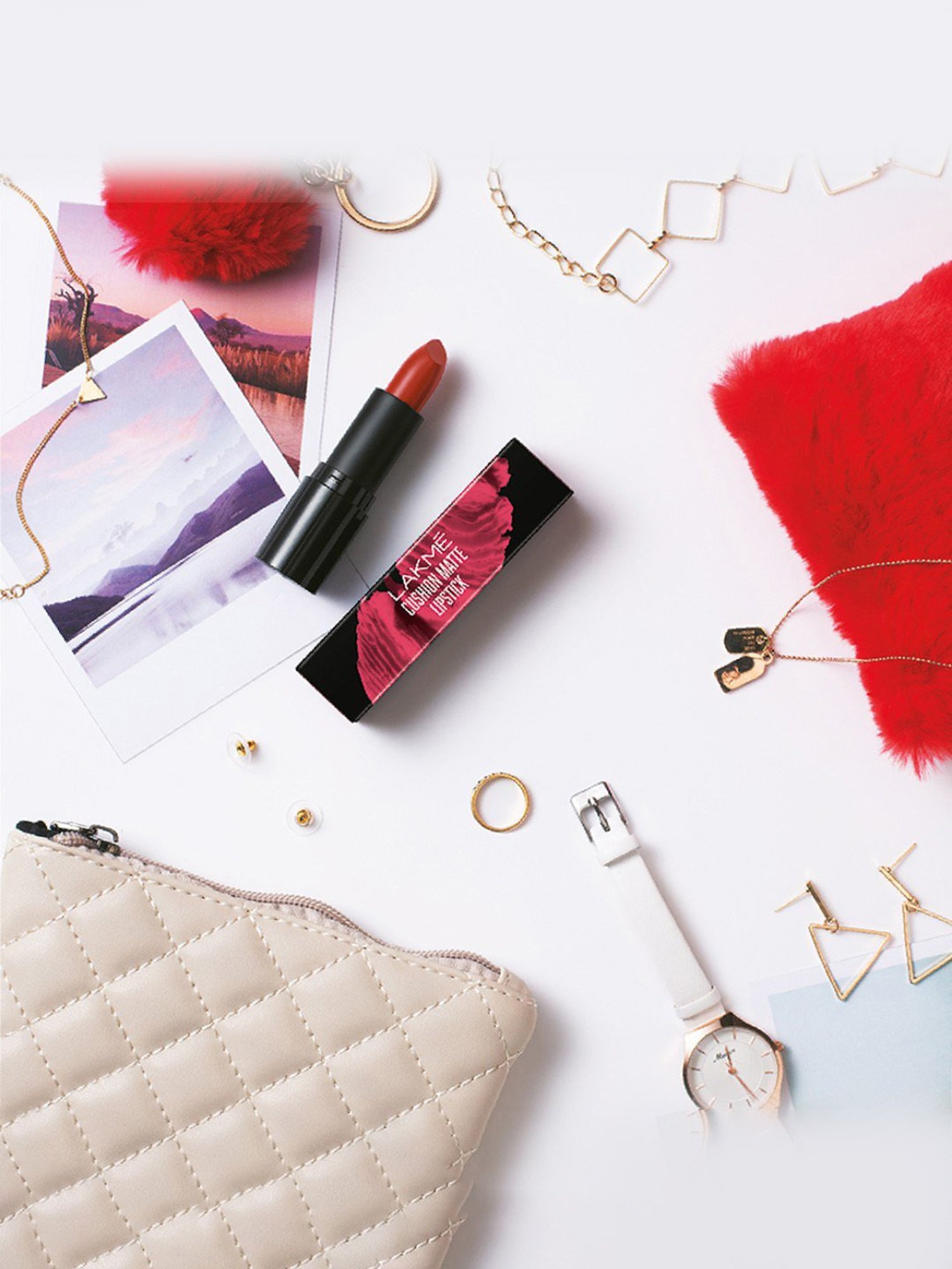 Lakme Cushion Matte Lipstick Pink Candy - 4.5 gm