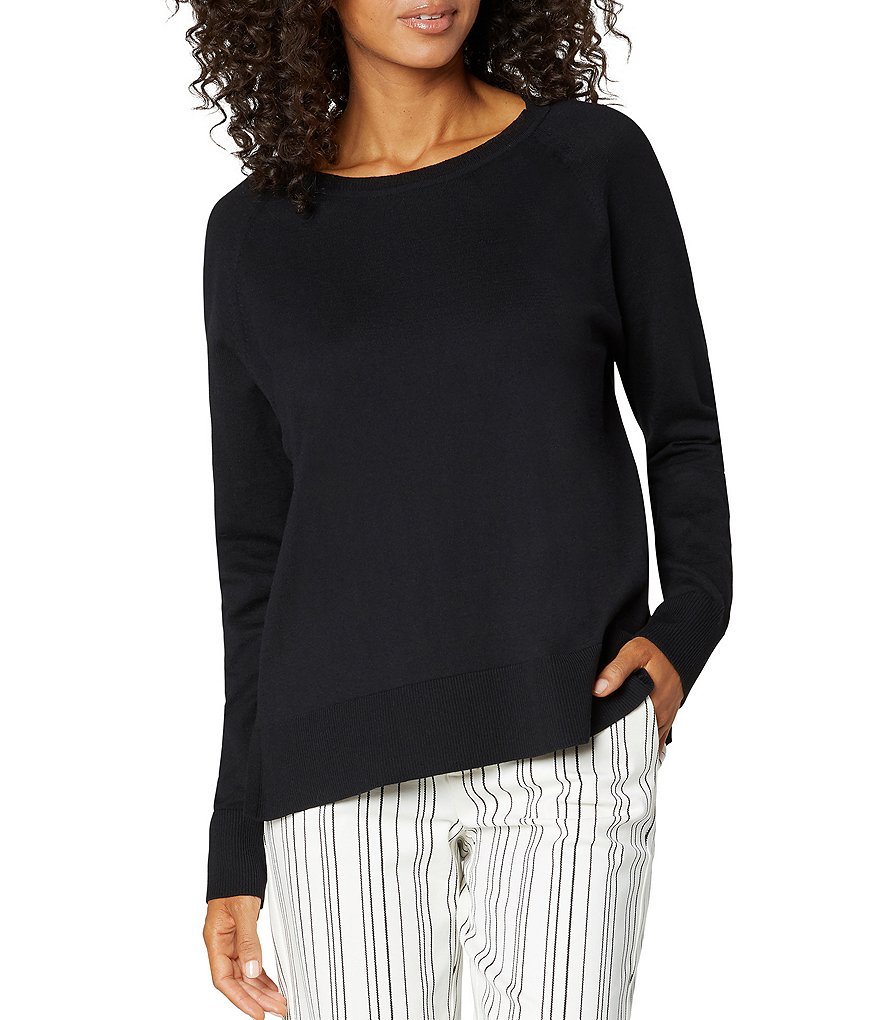 Liverpool Los Angeles Raglan Crew Neck Organic Cotton Blend Sweater