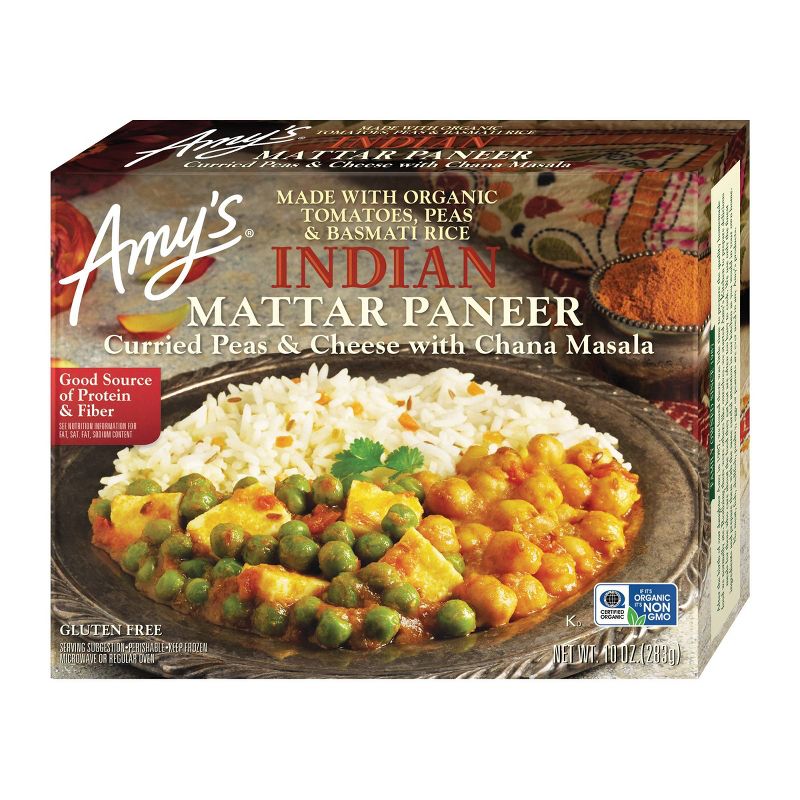 Amy's Frozen Indian Mattar Paneer - 10oz
