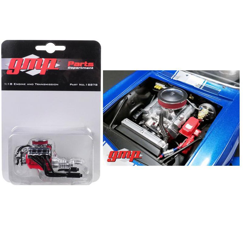 Engine and Transmission Replica Big Block Chevrolet Drag Engine from 1969 Chevrolet Camaro 1/18 by GMP