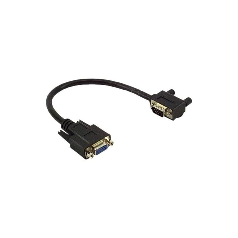 Monitor Left Angle Male to Straight Female Adapter - 1 Foot