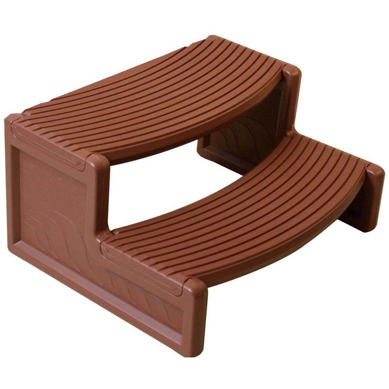 Confer Plastics HS2 Resin Multi Purpose Spa Hot Tub Handi-Step Steps, Mahogany