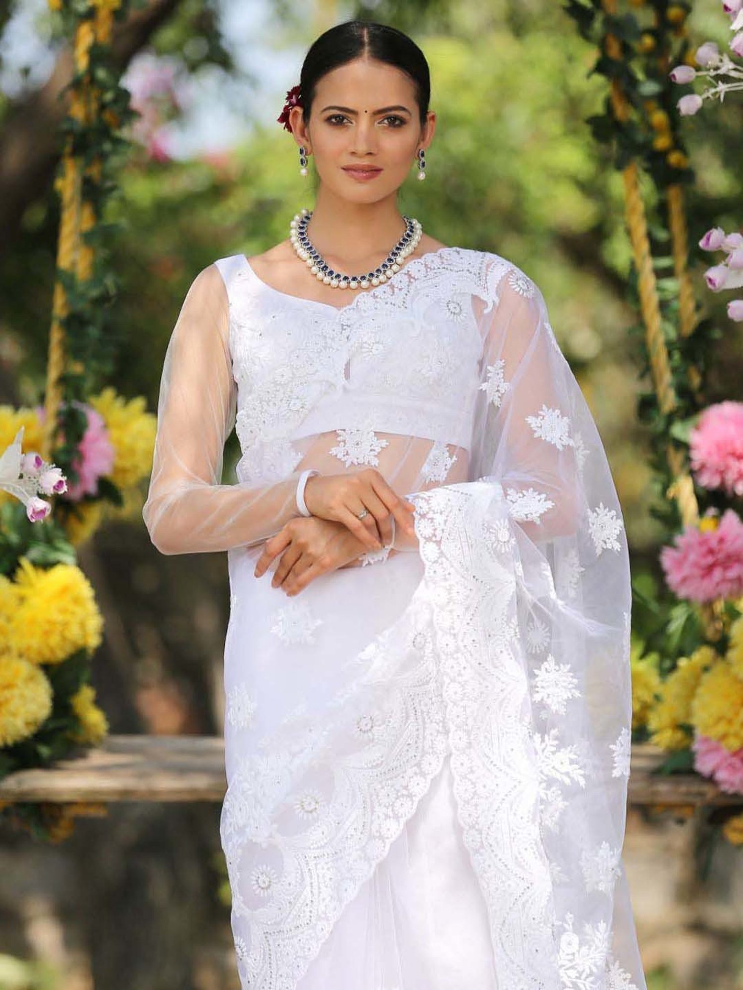 Salwar Studio Red Textured Blouse