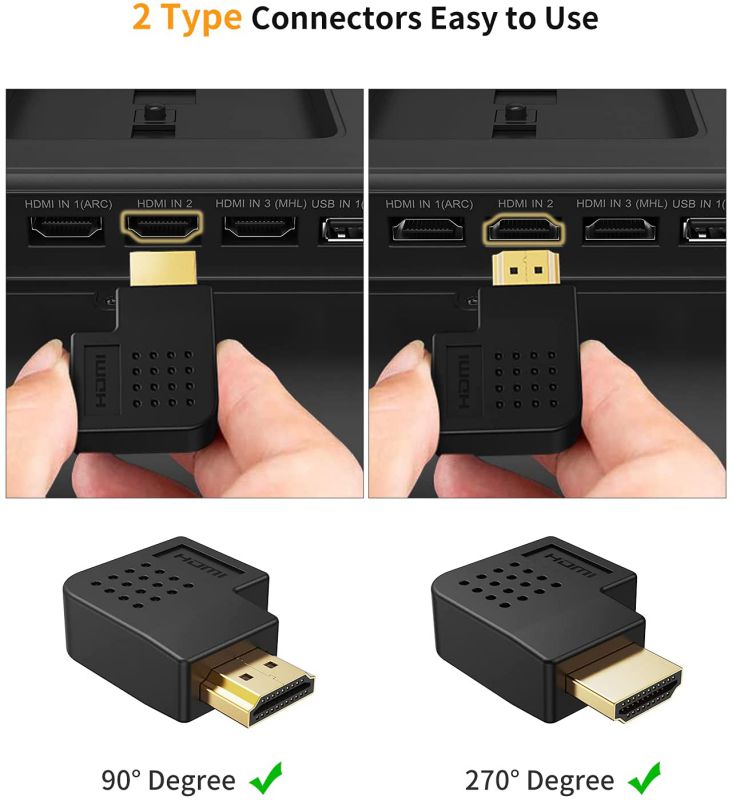 HDMI to VGA 5 Pack  GoldPlated HDMI to VGA Adapter Male to Female for Computer Desktop Laptop PC Monitor Projector HDTV Chromebook Raspberry Pi Roku Xbox and More Black