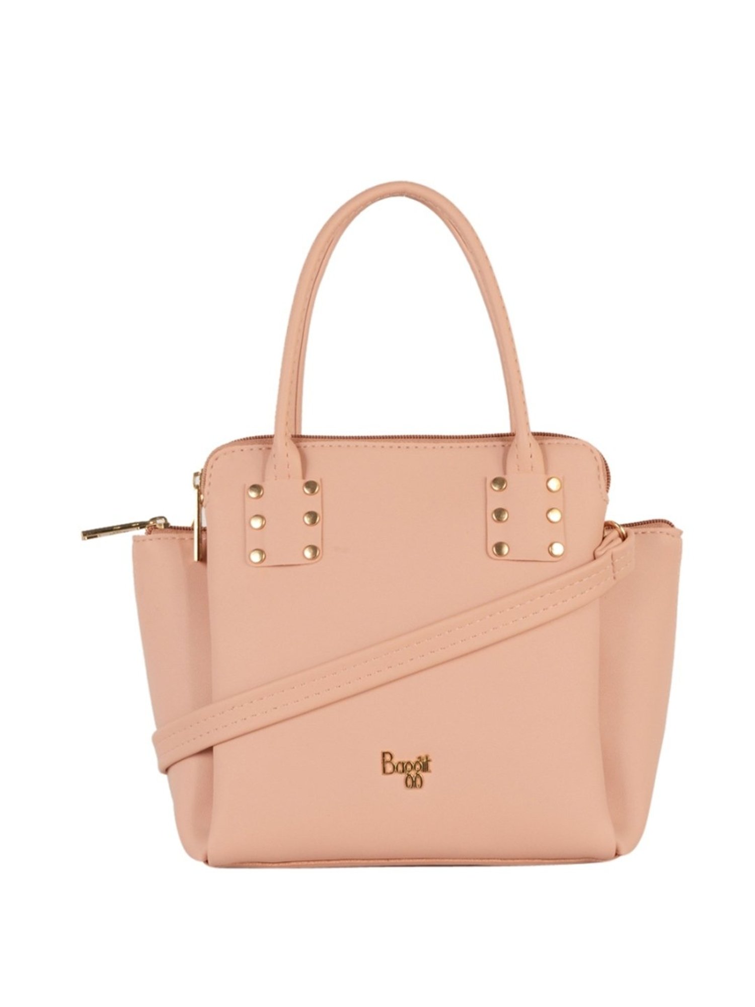 Baggit Pink Solid Medium Handbag