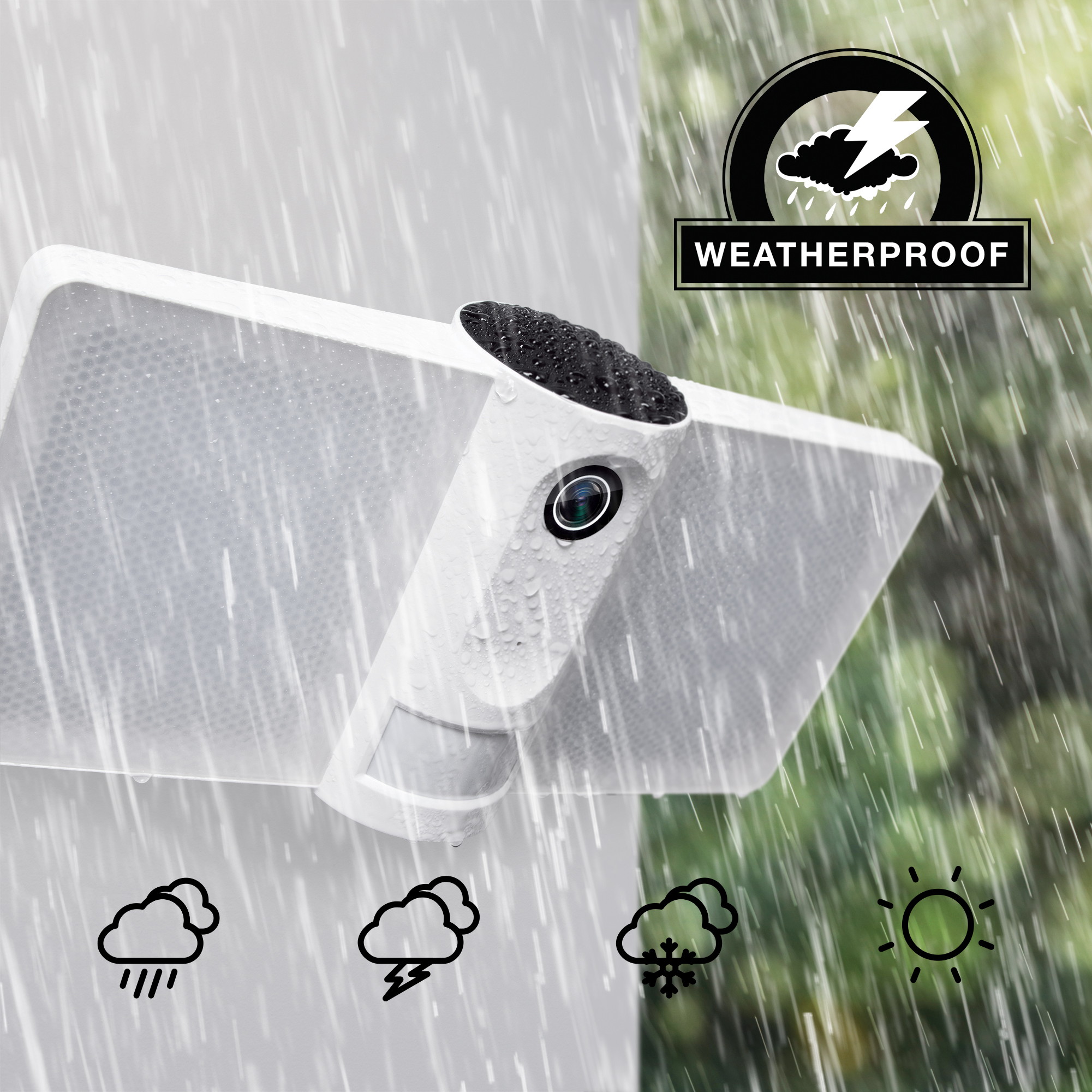 Geeni SENTRY Smart Wi-Fi Floodlight and Security Camera &ndash; Outdoor Light and Security Camera for Home Surveillance &ndash; No Hub Required &ndash; Works with Amazon Alexa & Google Assistant, Requires 2.4 GHz Wi-Fi