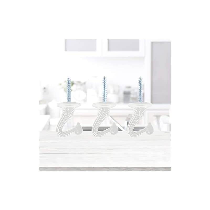 Sets Ceiling Hooks - Heavy Duty Swag Hook with Steel Screws Bolts and Toggle Wings for Hanging Plants Ceiling Installation Cavity Wall Fixing White