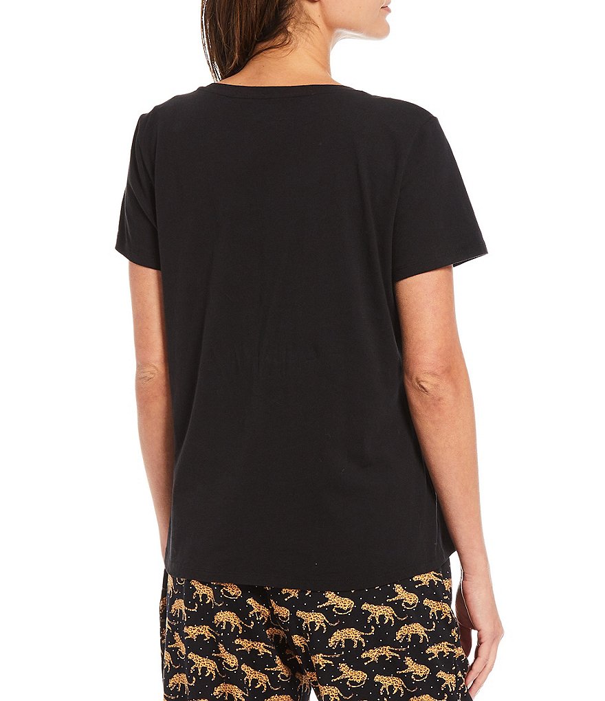 Sleep Sense #double;You're Pawsome#double; Screen Print Jersey Knit Coordinating Sleep Tee