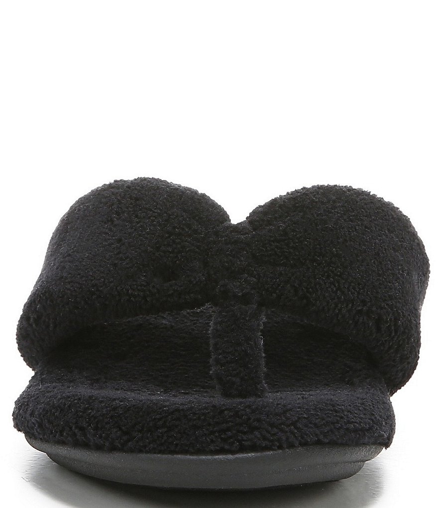 Vionic Lydia Washable Plush Terry Cloth Thong Slippers