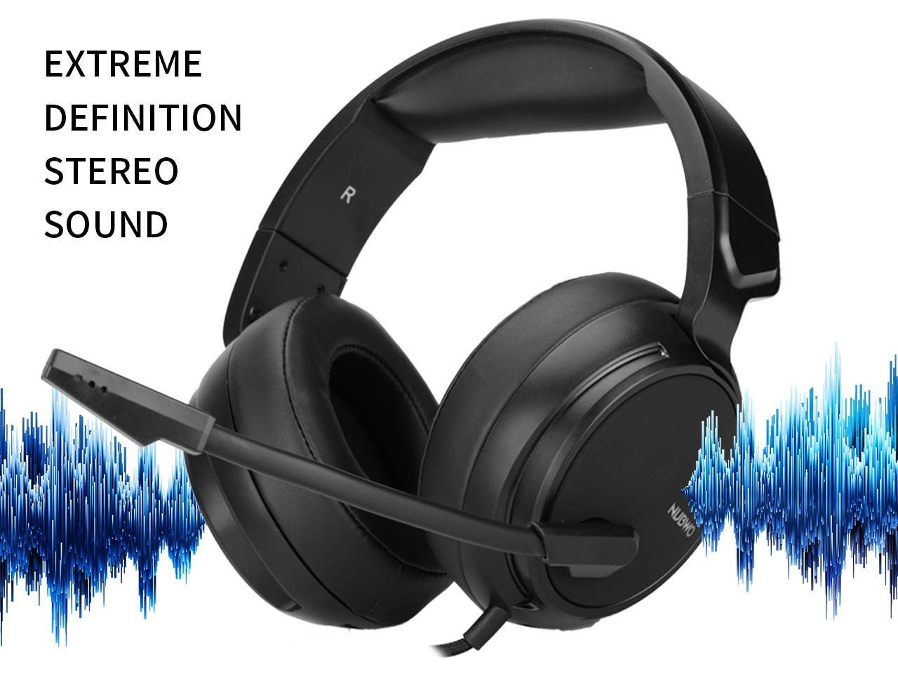 NUBWO Gaming Headset for PS4, Xbox One, PC Headset w/Surround Sound, Noise Canceling Over Ear Headphones with Mic, Compatible with PS5, PS4, Xbox One, Switch, PC, PS3, Mac, Laptop