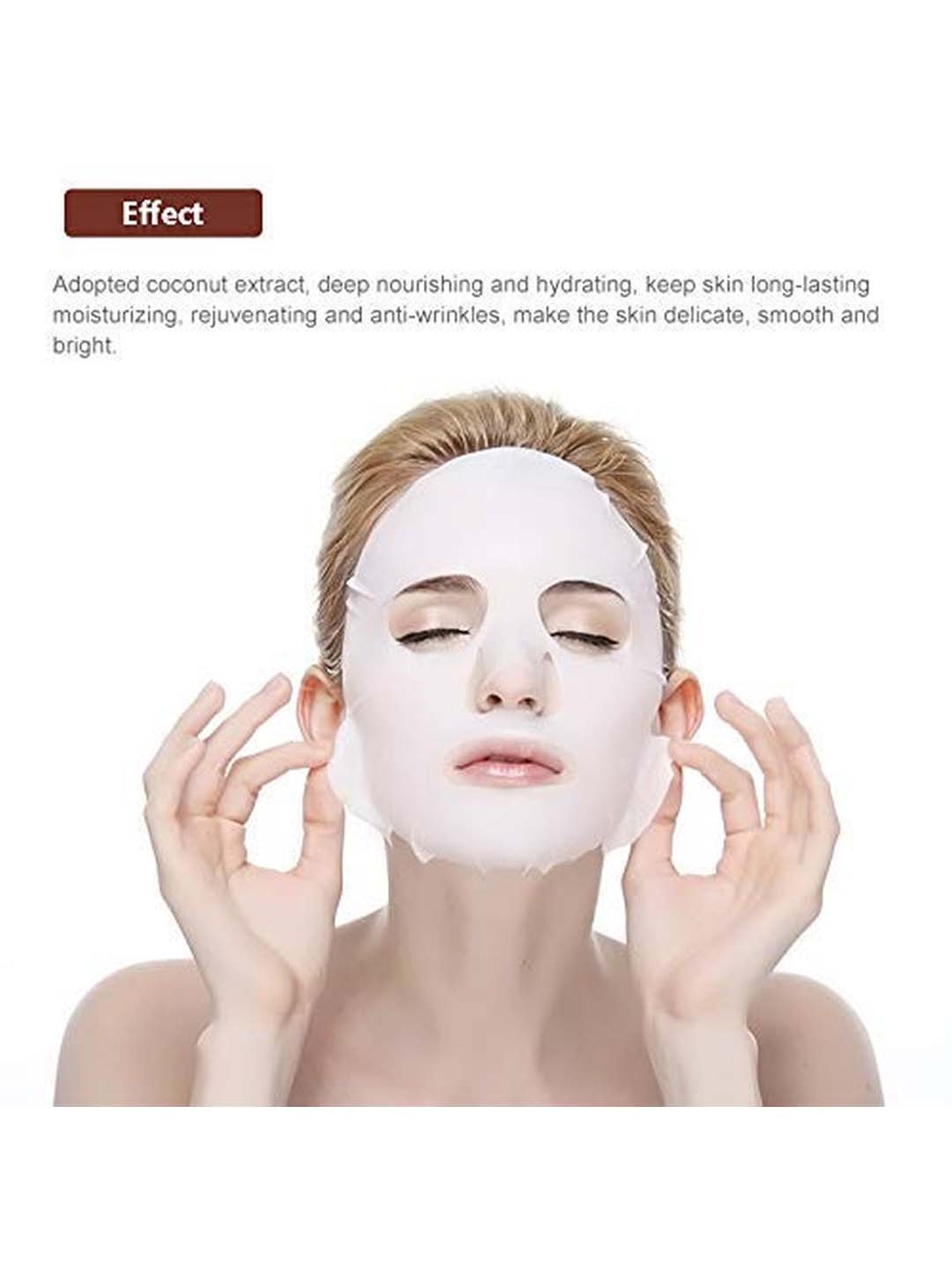 MONDSUB Coconut Anti Wrinkles Facial Sheet Masks (Pack of 5) - 20 ml Each