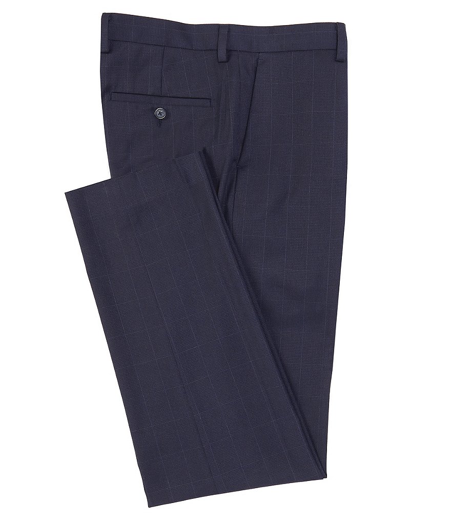 Murano Alex Slim-Fit Windowpane Dobby Dress Pants