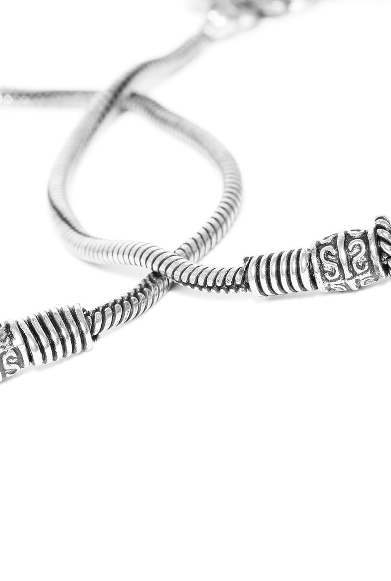 Prita Silver Brass Inflexible Anklet