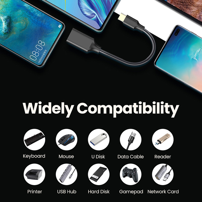 USB C to USB Adapter, Hannord USB C to USB 3.0 Adapter,USB Type C to USB Female Adapter OTG Cable Compatible with iPad Air 2020, MacBook Pro, Air and More (2 Pack)