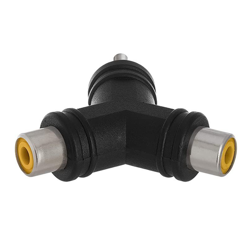 2 RCA Female Jack to 1 RCA Male Plug Split Adapter Y Type Coupler Connector RCA Audio Video 10 Pack