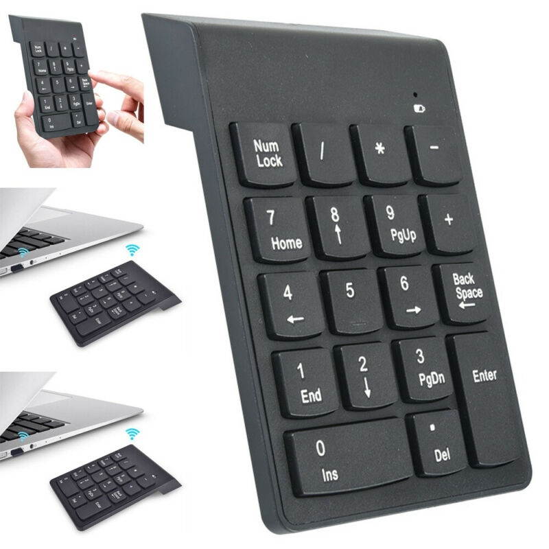 Vicabo 18 Keys Wireless Bluetooth Numeric Keypad, Mini Digital Keyboard for IMac/MacBook Air/ Notebook/Desktop