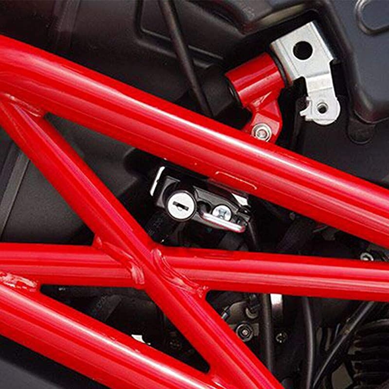 Motorcycle Helmet Lock Anti-Theft Helmet Security Lock for Ducati Monster 696/796 all years Montser 1100 2009-2010 (Non EVO model) -Black