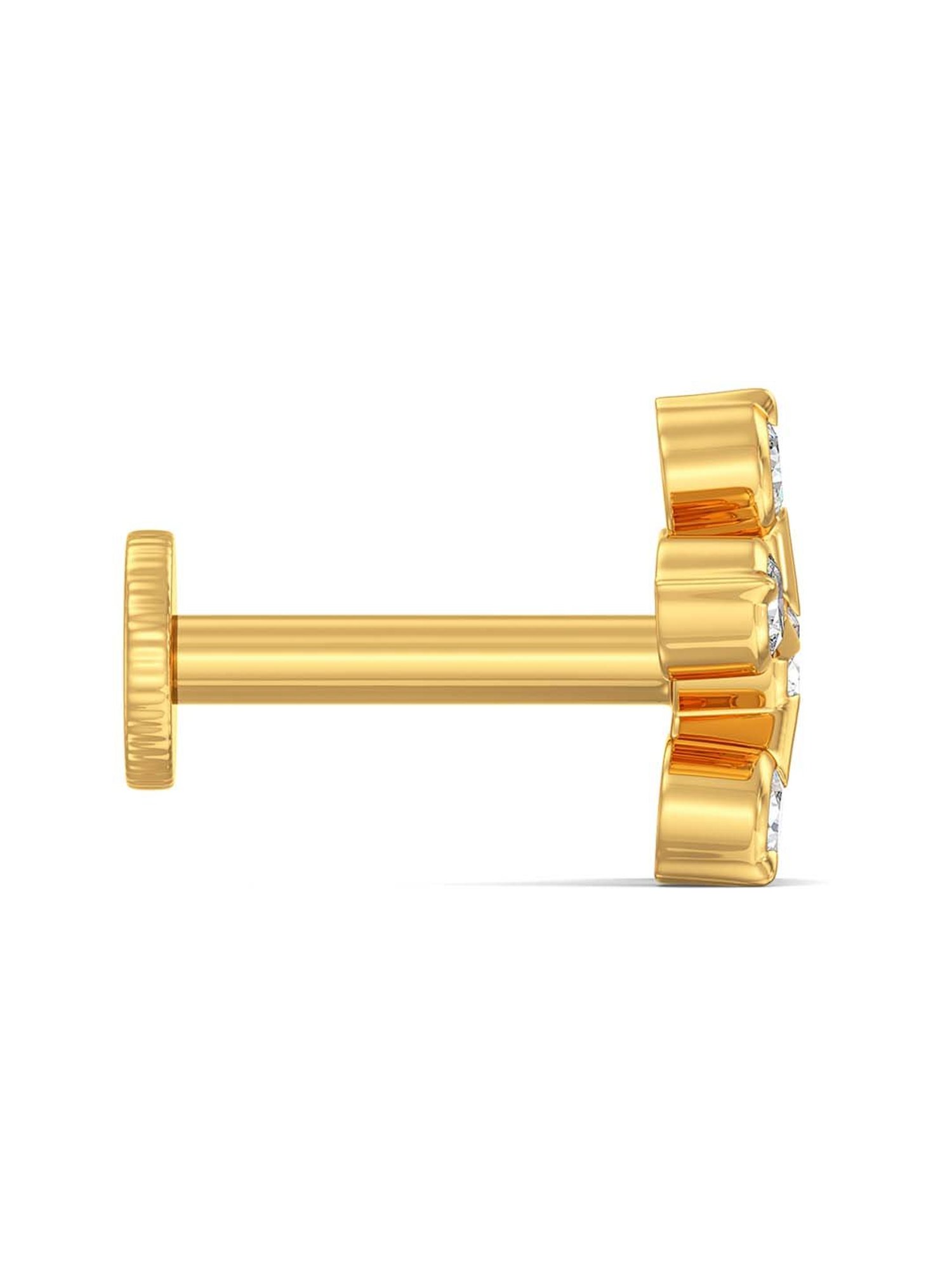 Joyalukkas 22k Gold & Diamond Nosepin