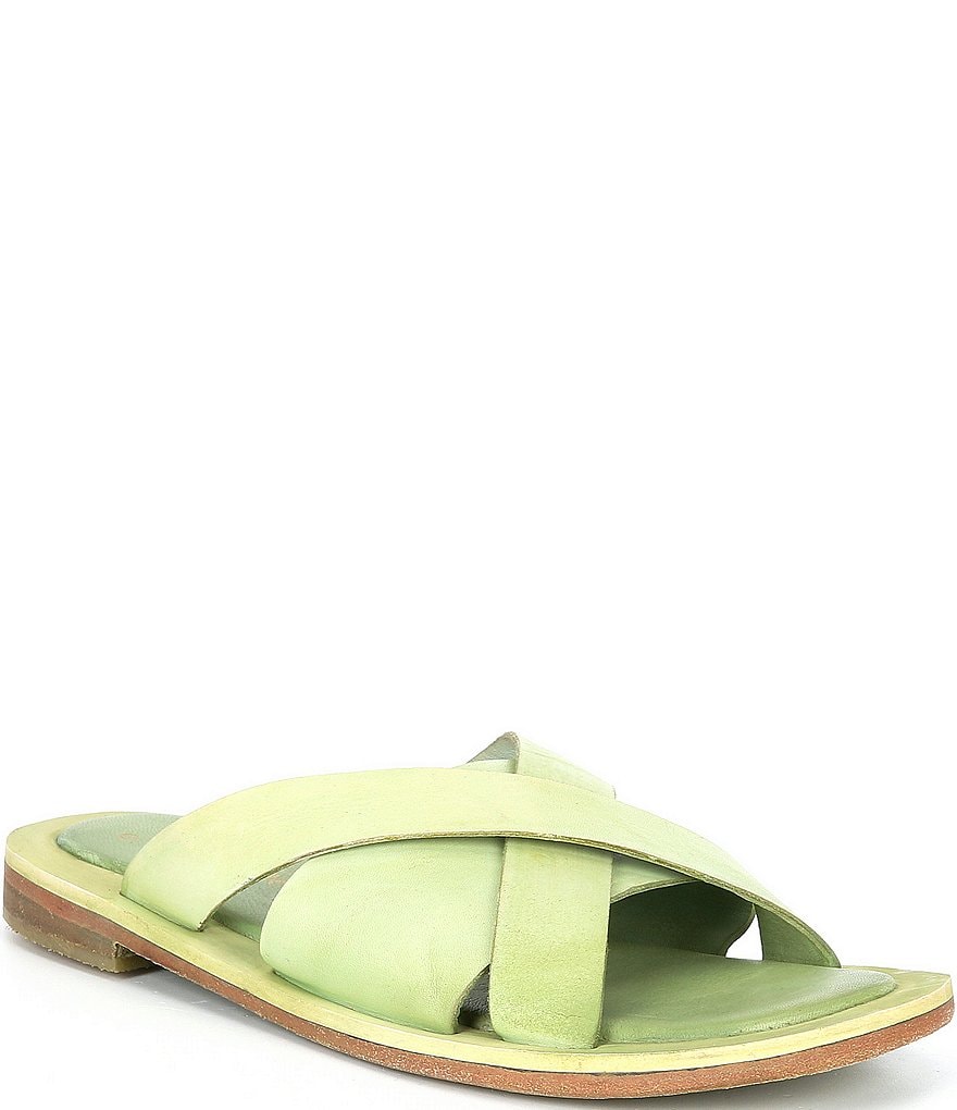 Free People Del Mar Woven Leather Slide Sandals