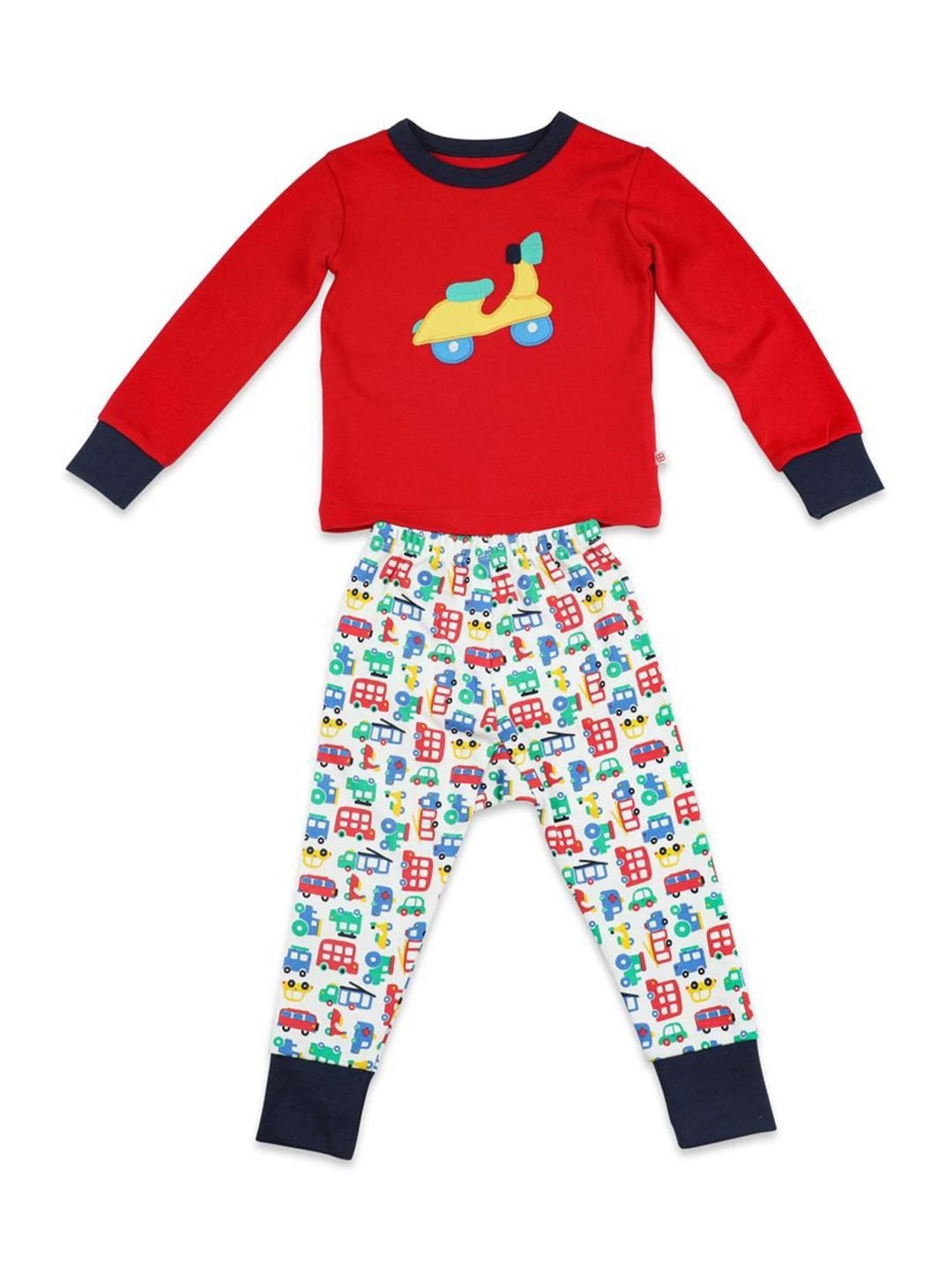 Nite Flite Boys Navy & Grey Born to Play Cricket Pyjama Set