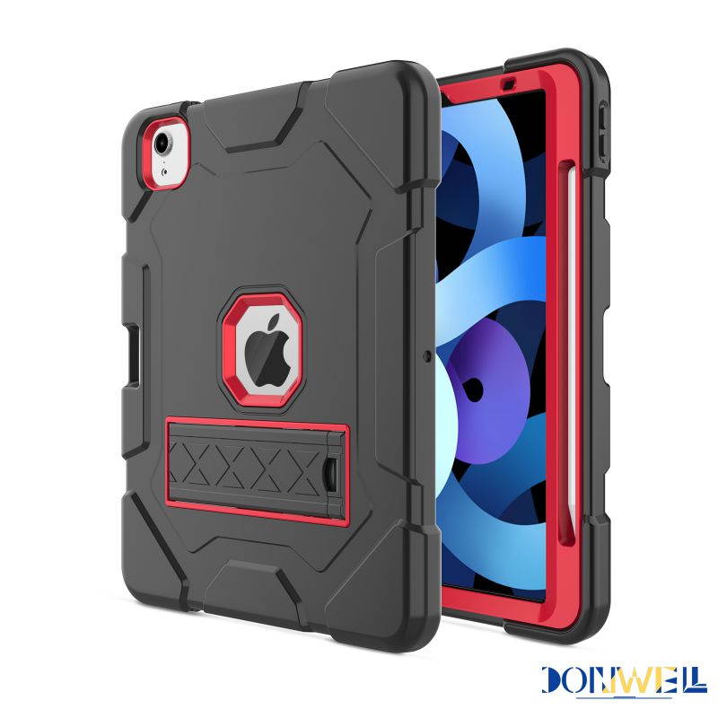Donwell For iPad Air 4th Gen 10.9 inch 2020,For Apple iPad Air (2020)/Apple iPad Air (4th Generation) /Apple iPad Air 10.9'' 2020 Shockproof TPU Pencil Holder Kickstand Case Cover
