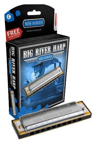 hohner 590bxg#/ab big river harmonica, key of g#/ab