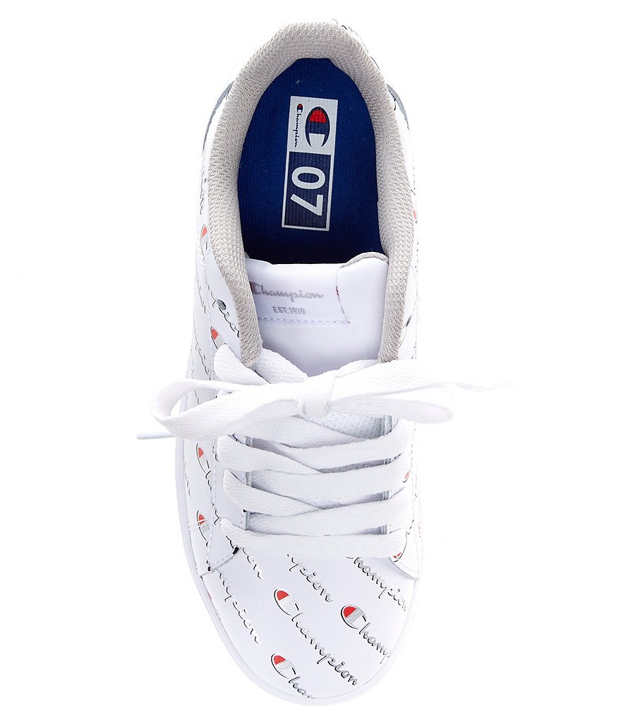 Champion Women's Pure Script Logo Leather Lifestyle Sneakers