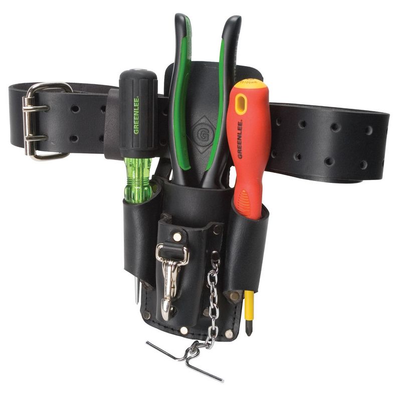 Greenlee 52024823 Heavy-Duty 4-Pocket Leather Pouch